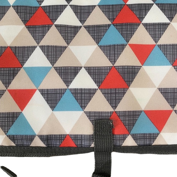 Skip Hop Pronto Portable Travel Changing Station Red Tan Blue EUC - Picture 3 of 8